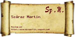 Száraz Martin névjegykártya